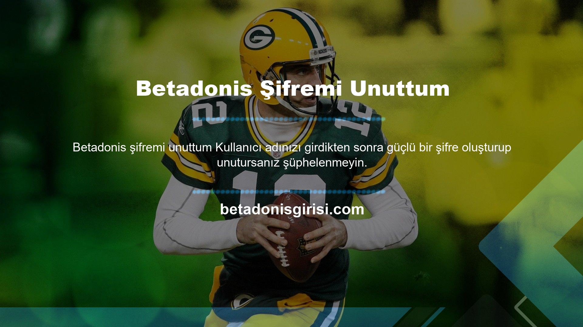 Betadonis platformunda Betadonis şifresini unutanlar için şifre sıfırlama sistemi bulunmaktadır